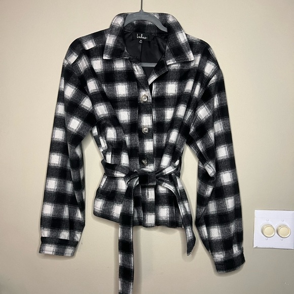 Lulus misty days plaid jacket - Picture 2 of 10